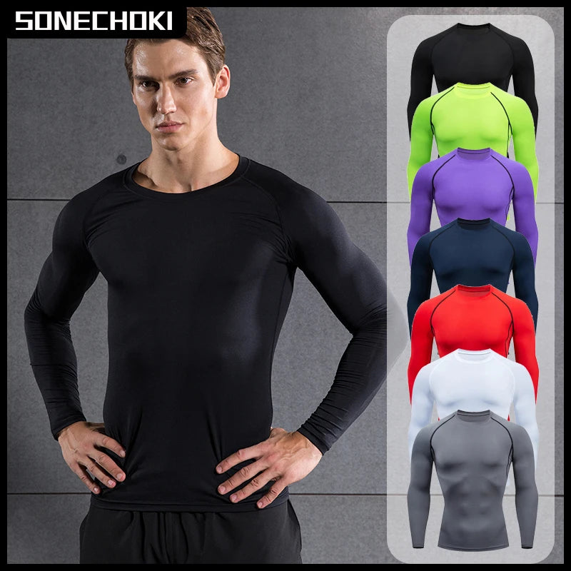 Men's Long-Sleeve Compression Running Top