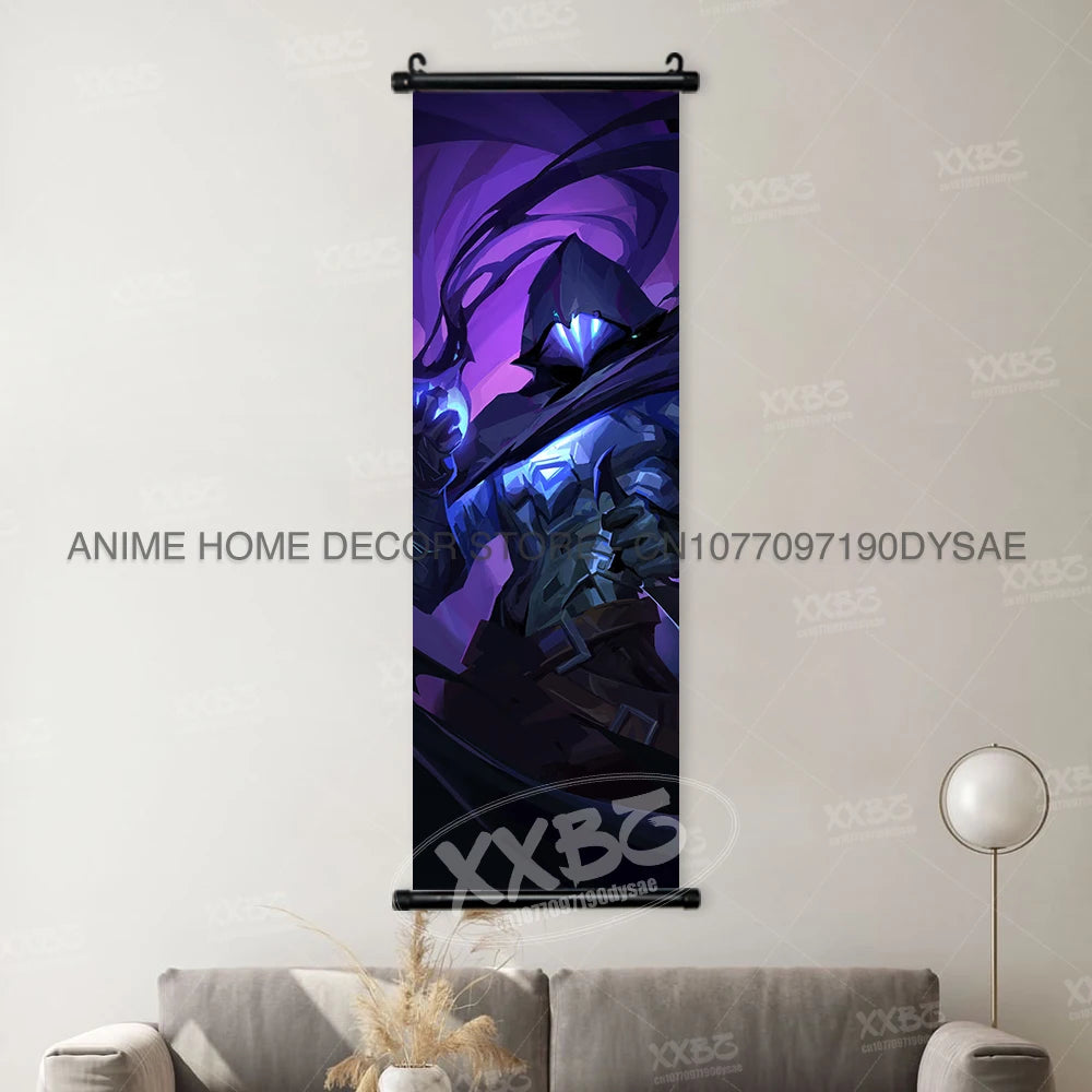 Valorant Posters Harbor Decorative Painting Astra Scrolls Picture Omen Home Decor Brimstone Home Decor Viper Wall Art Jett Mural