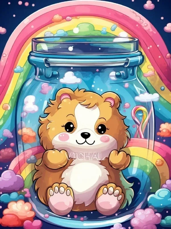 5D Fairy Dust Resin Diamond Painting Cartoon Cat Diamond Embroidery Mosaic Anime Girl Cross Stitch Set DIY Art Home Decor
