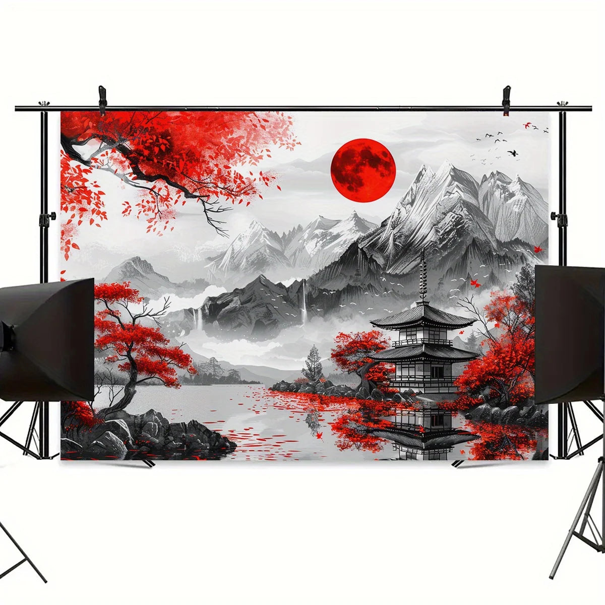 Oriental Serenity Tapestry - Perfect for Home Décor, Adding a Touch of Tranquil Beauty and Cultural Charm to Your Living Space