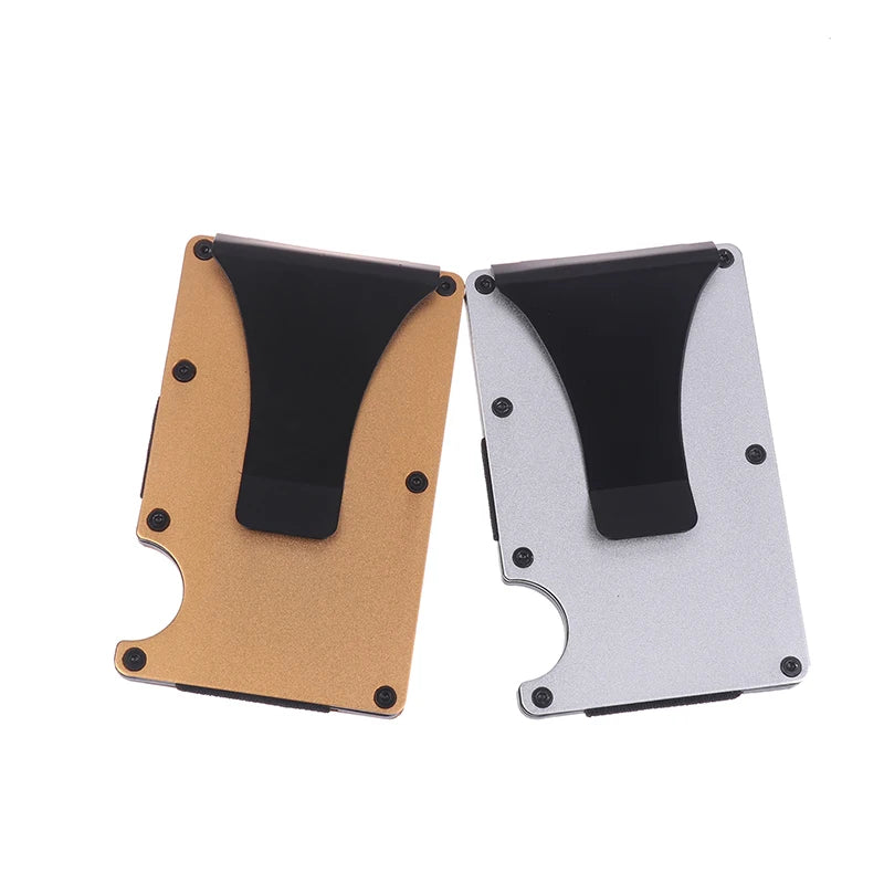 RFID Minimalist Wallet Men Women Slim Credit Card Holder With Money Clip Anti Theft Design For Commuting BusinessGood Quality