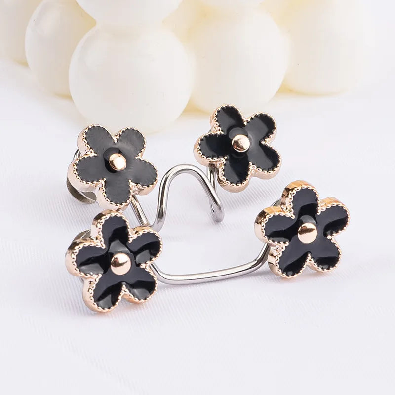2/1Pairs Flowers Buckle Pant Waist Tightener Detachable Waist Buttons Pins Belts Accessories Pants Clips No Sewing Waistband
