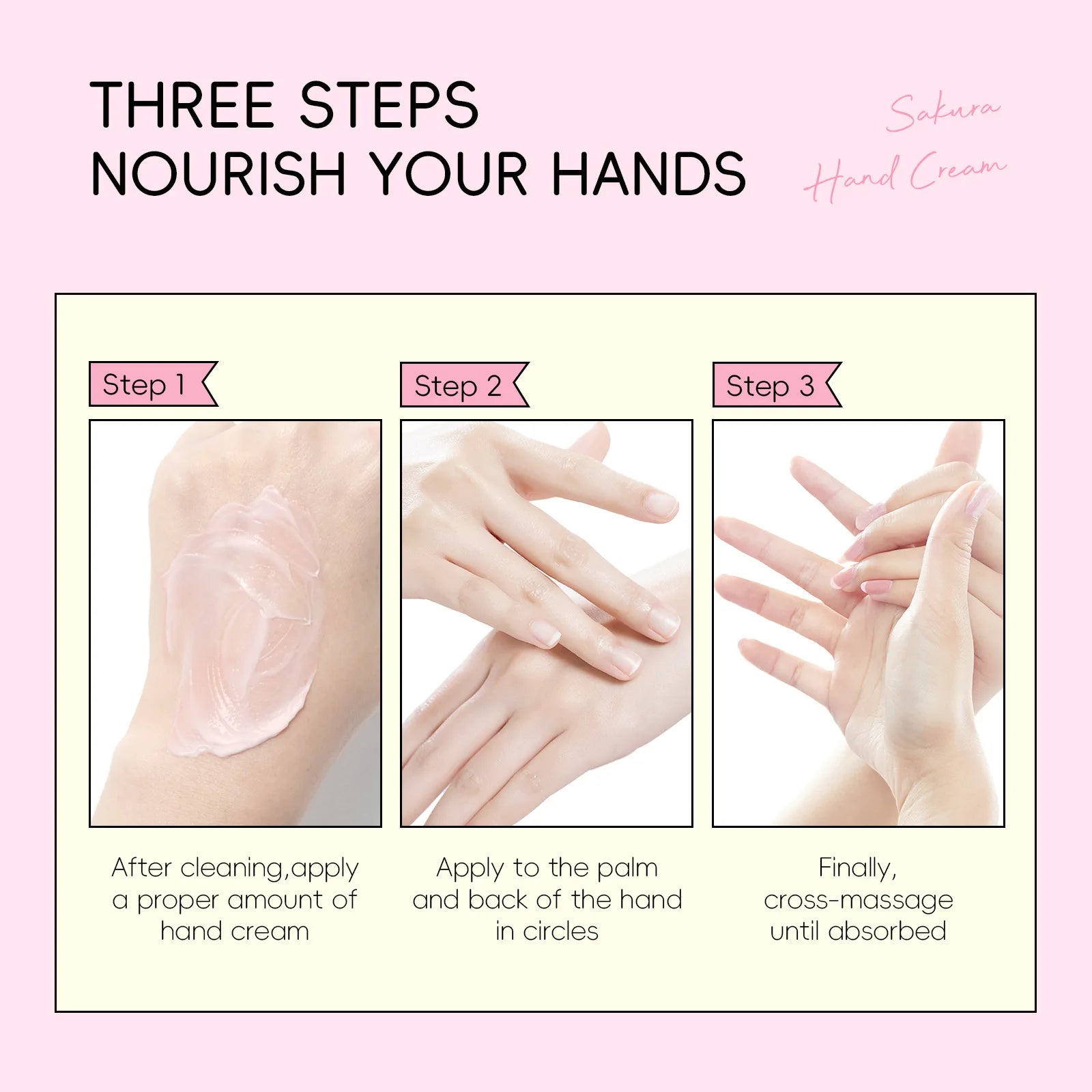 Sakura Nourishing Hand Cream Hands Moisturizing Anti-chapping Brightening Hydrating Hand Cream Hand Skin Care Products Wholesale