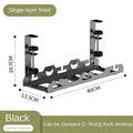 New Multi Functional Shelf Desk Under Table Hanging Metal Cable Holder Kitchen Organizer No-Drill Standing Desk Organizer
