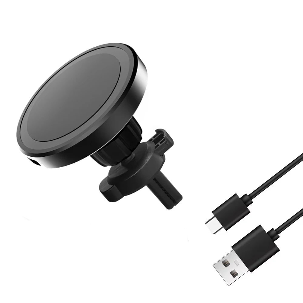 Car Magnetic Air Vent Phone Holder  Wireless Charger Stand For Magsafe iPhone 17 16 15 14 13 Pro Max Cell Fast Charging Station