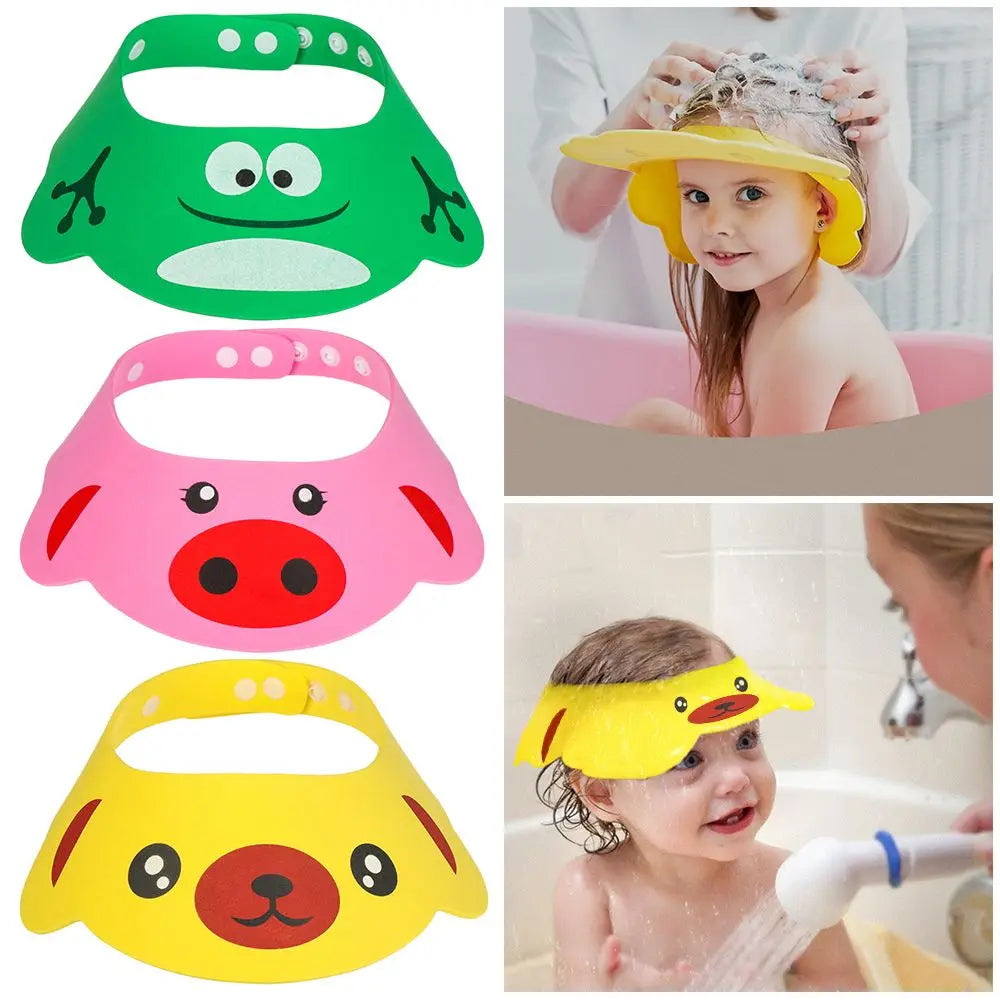 Adjustable Cartoon Baby Shower Shampoo Cap