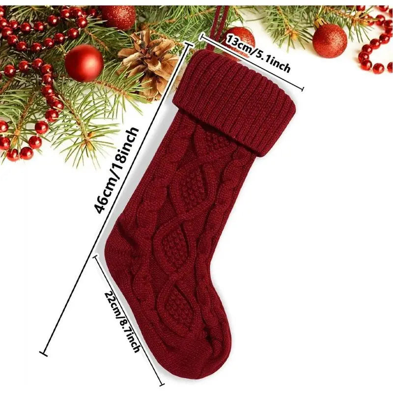 Knitted Christmas Stockings,Soft Xmas Stockings,Christmas Hanging Socks,Christmas Tree Decoration for Christmas Party