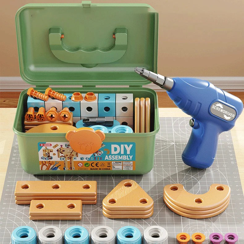 DIY Nut Hand Disassembly Assembly Puzzle Simulated Screwing Toolbox