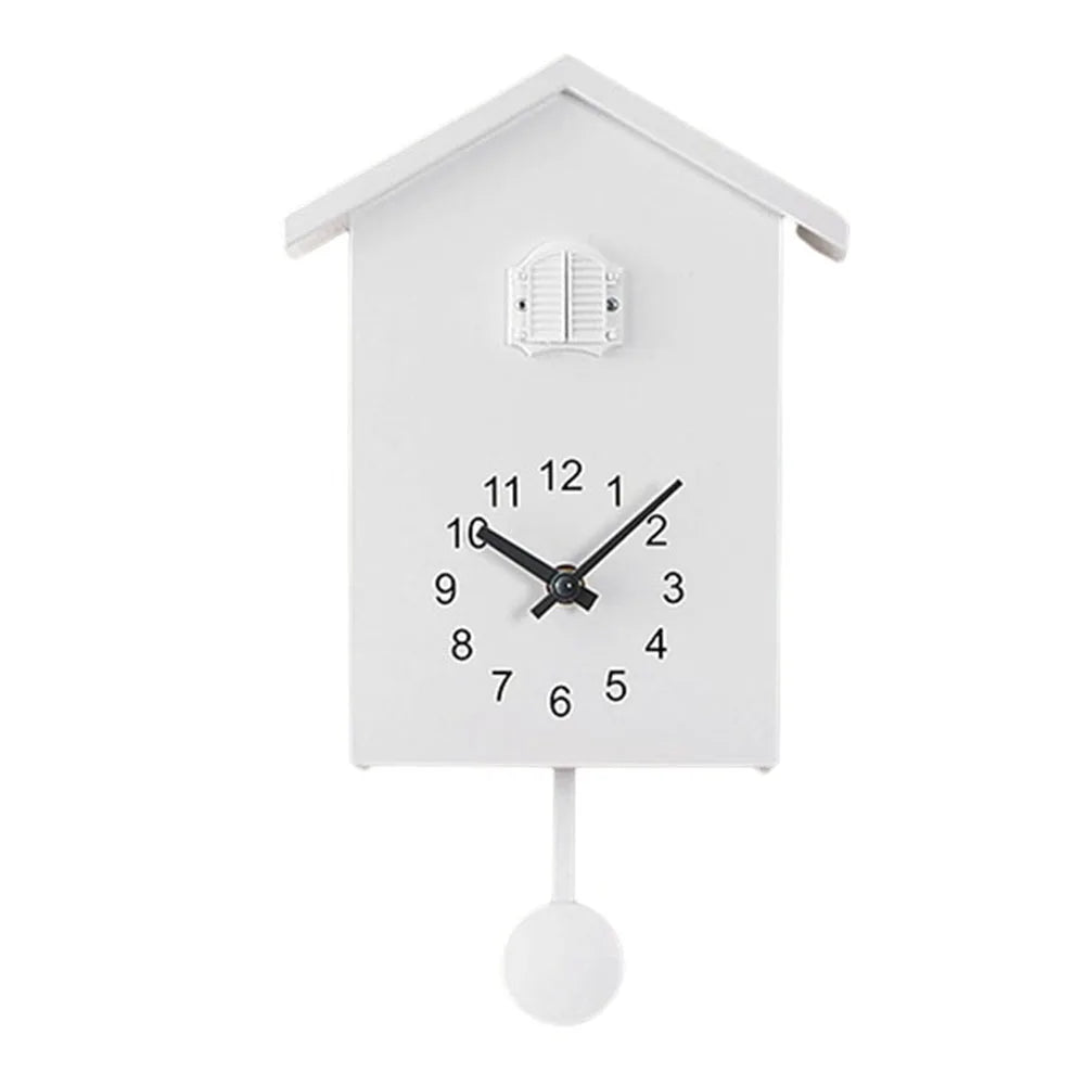 1pc Cuckoo Clock Voices Call Bird House Wall Art Home Living Room Office Decoration Home Decor ABS Wall Clocks