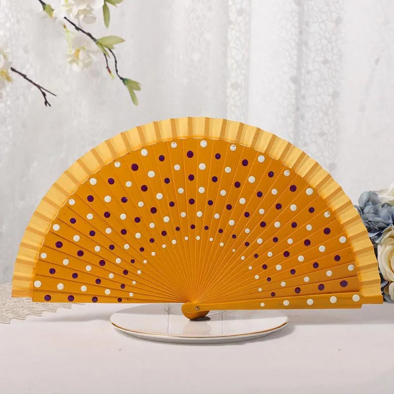1pc Spanish Dance Performance Wooden Fans  Wedding Decoration Clothing Accessories Folding Fan