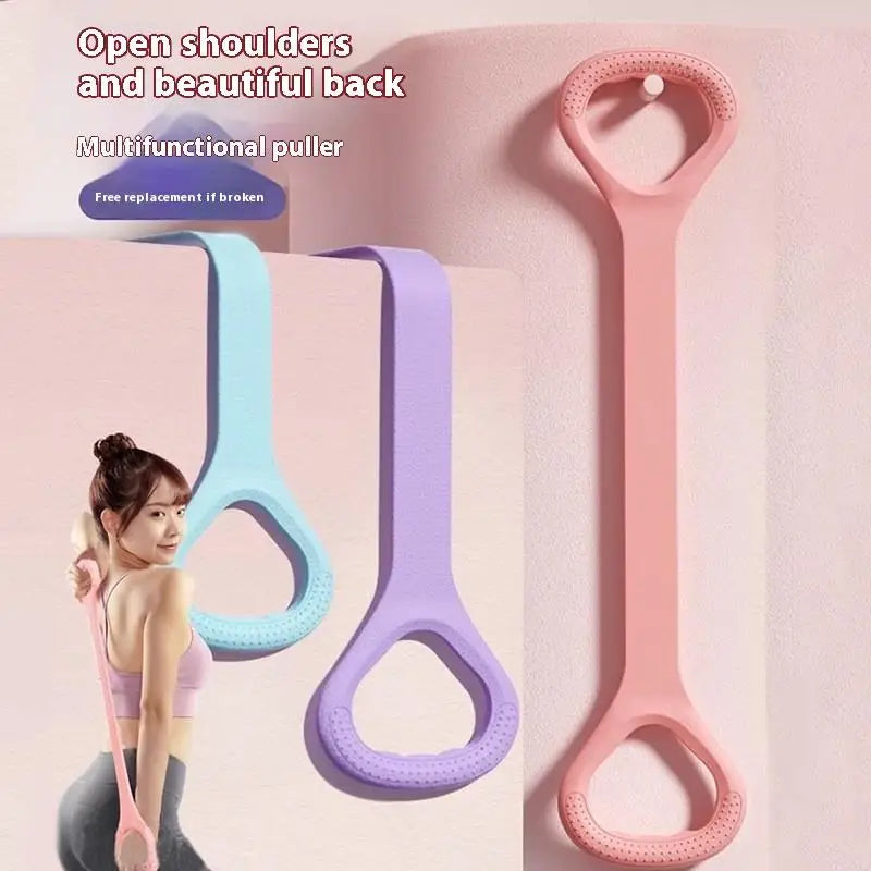 [J] 2Pcs 8-shaped Fitness Resistance Band Sports Workout Elastic