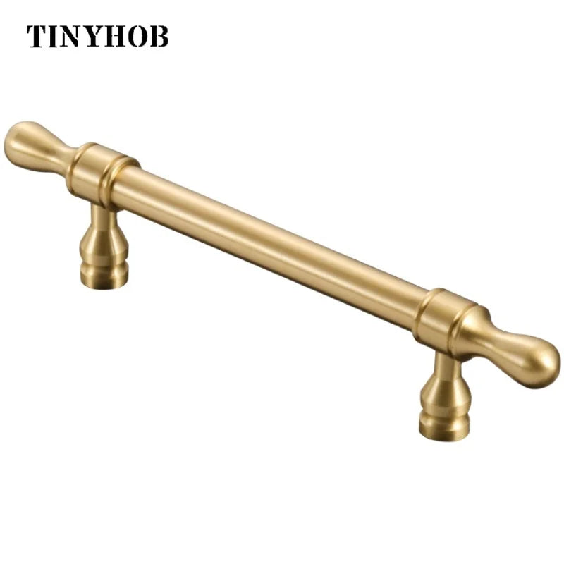 Satin Brass Cabinet Door Handles and Knobs Antique Drawer Pulls Vintage Kitchen Cupboard Handle Wardrobe Hardware French Style