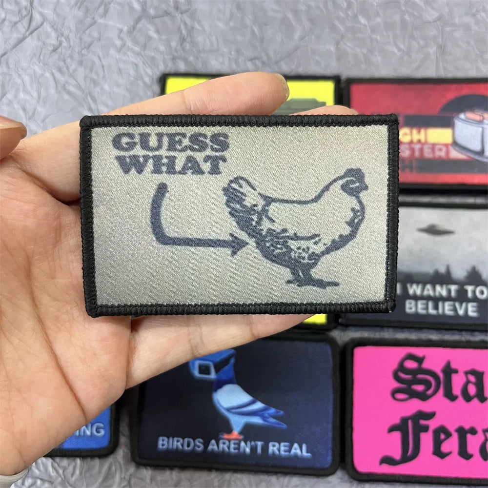 Funny Patch on Clothes Printing Stickers Tactical Equipment Military Accessory Hook and Loop Patches Backpack Appliques