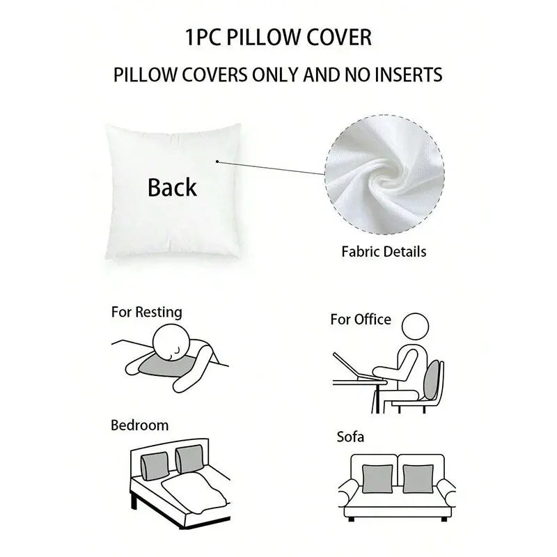 1pc Floral Print Cushion Cover Without Filler, Modern Throw Pillow Case For Sofa, Home Decor Party Decoration 17.7in