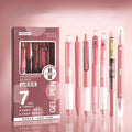 7-Pc Retractable Gel Pen Set 0.5mm Quick Dry
