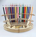 Paint Brush Holder Holes Wooden Paint Brush Holder Stand Desk Organizer Watercolor Brush Tray Rack for Pencils Paint Brushes