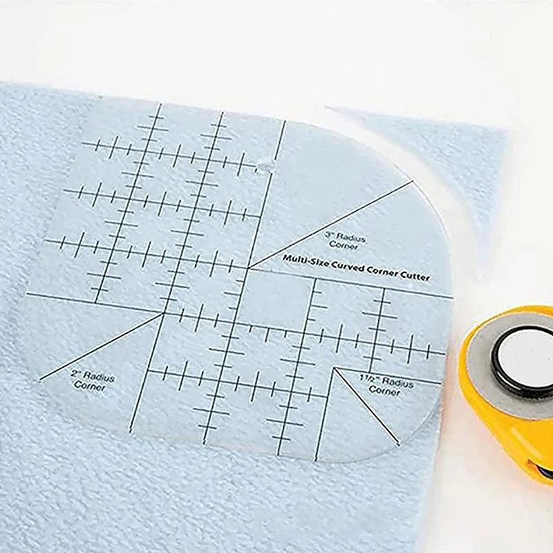 DIY Sewing Patchwork Ruler Multi Functional Angle Cutting Ruler Acrylic Anti Slip Sewing Ruler Round Edge Template Ruler