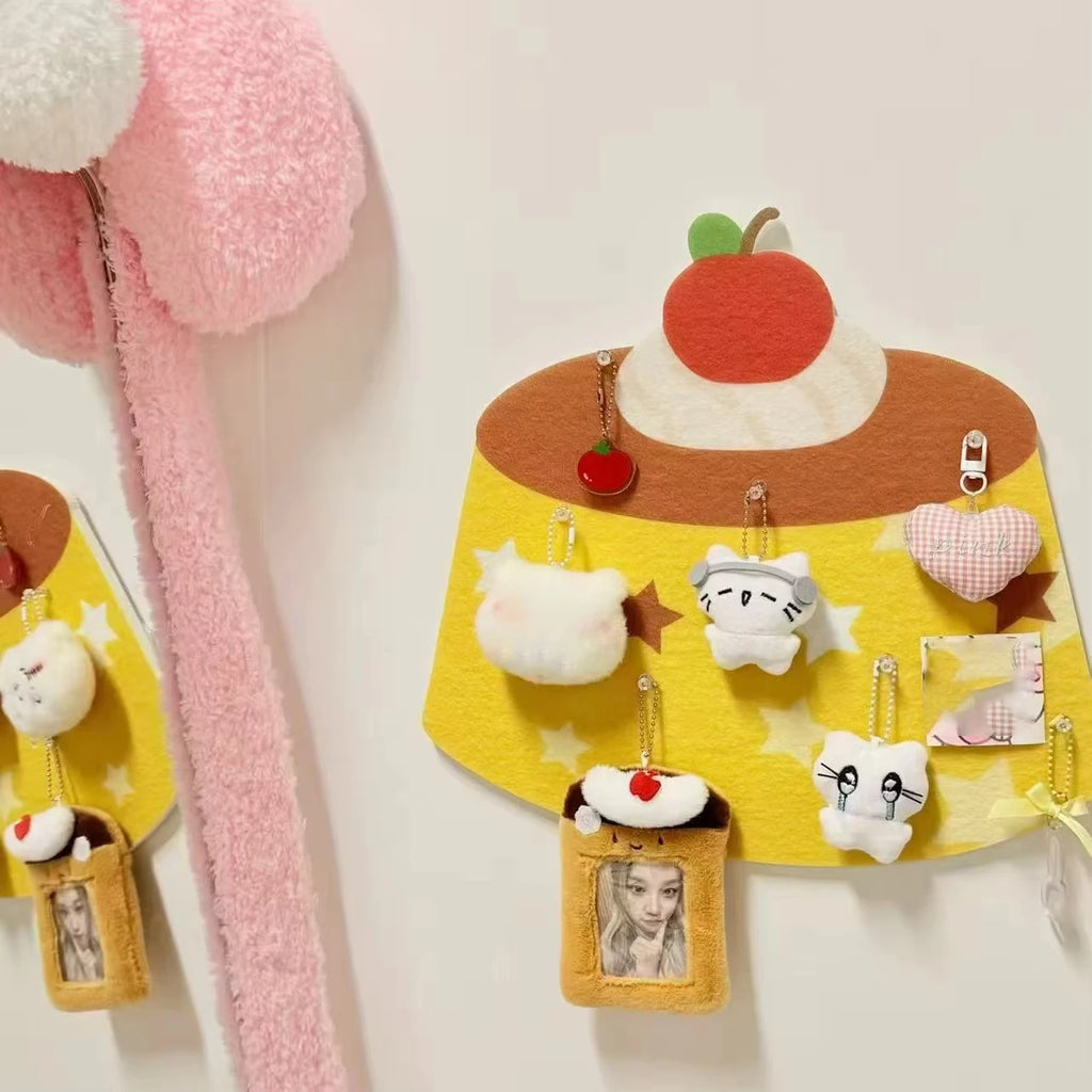 New Pudding Egg Pine Cartoon Felt Cork Board Photo Message Board Wall Dormitory Punch-free Wall Room Decoration Cute Gift 2025