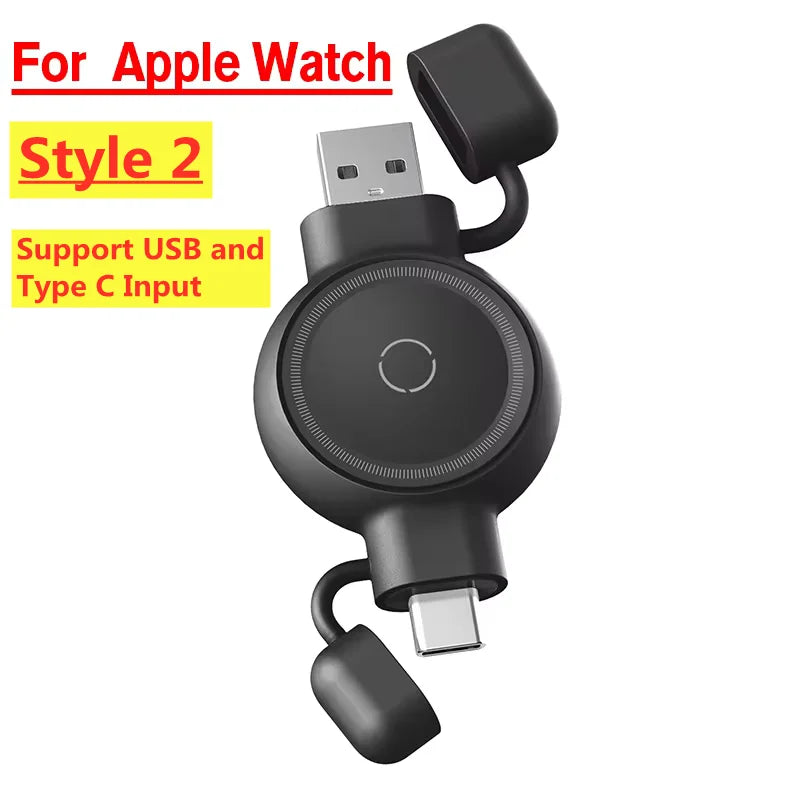 Fast Magnetic Wireless Charger For Apple Watch 8 7 6 5 4 3 SE Ultra 2 IWatch Dock Adapter Chargers Portable USB Charging Station