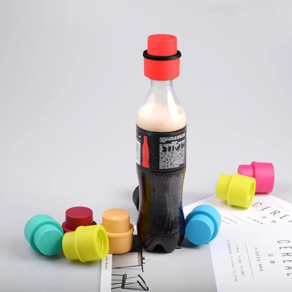 1Pcs Inflatable Airtight Soda Cap Drink Sealer Bottle Stopper Frizzy Drink Reusable Bottle Cola Pump Cover Carbonation Keeper