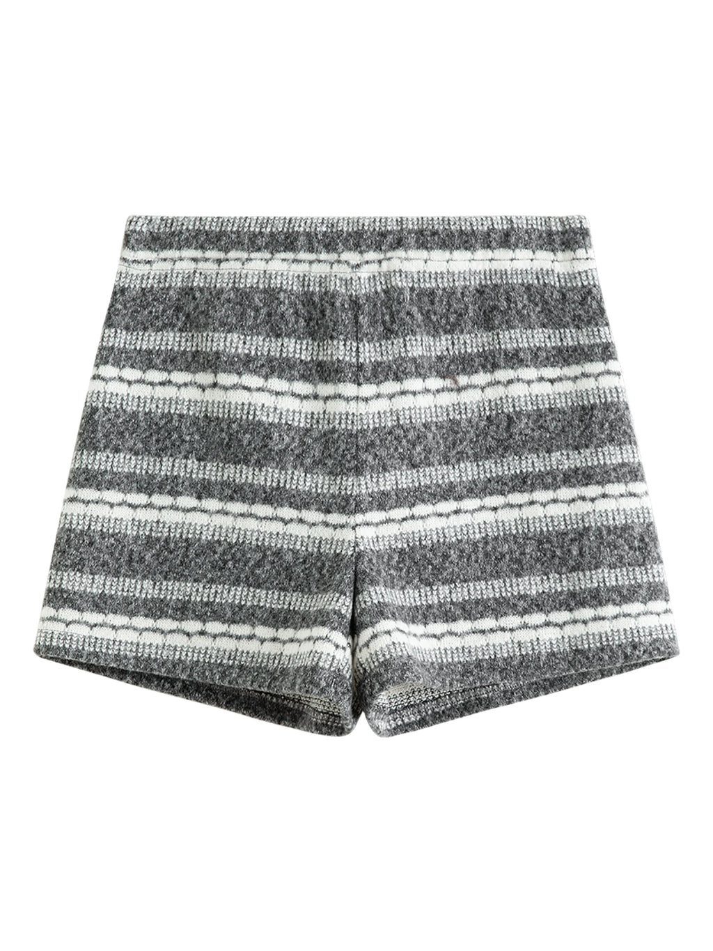 FSLE【Premium Series】temperament Striped V-neck Sweatshirt Suits Women's Winter 2025 New Style Shorts Sets Leisure