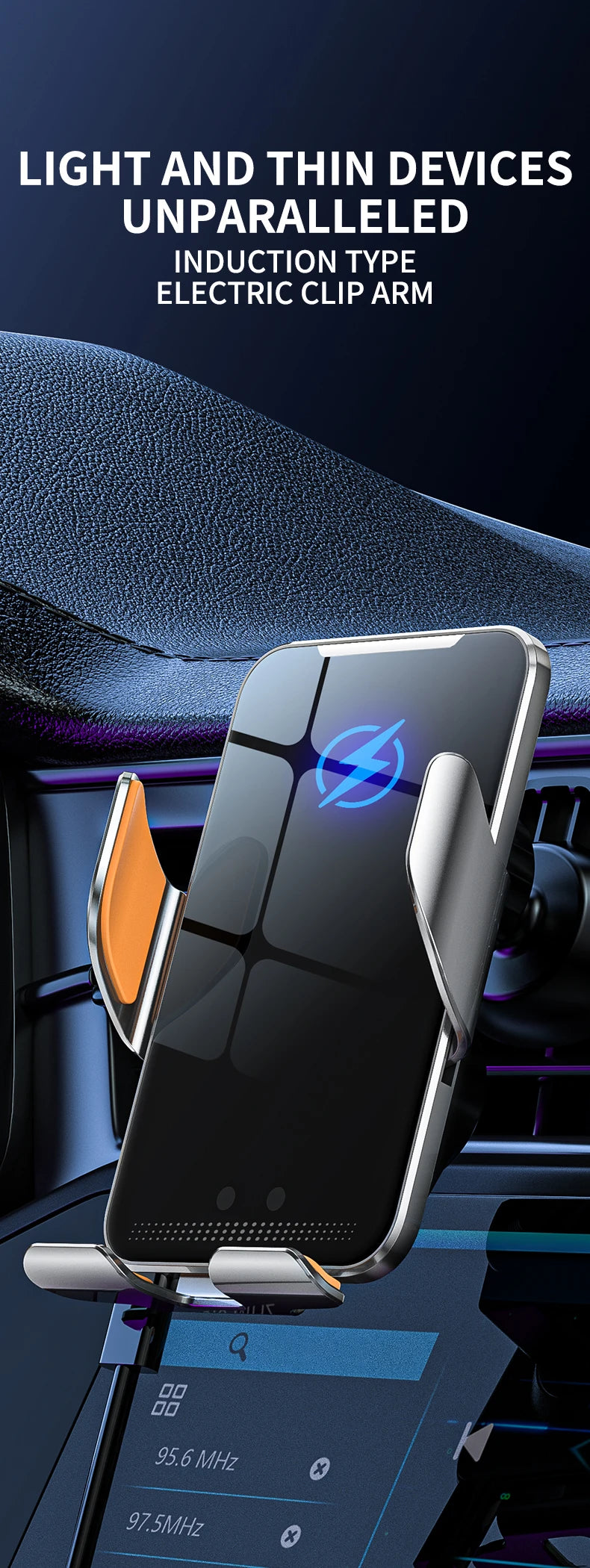 Car Wireless Charger Magnetic Auto Car Mount Phone Holder For iPhone 17 16 15 14 13 12 Samsung Infrared Induction Fast Charging