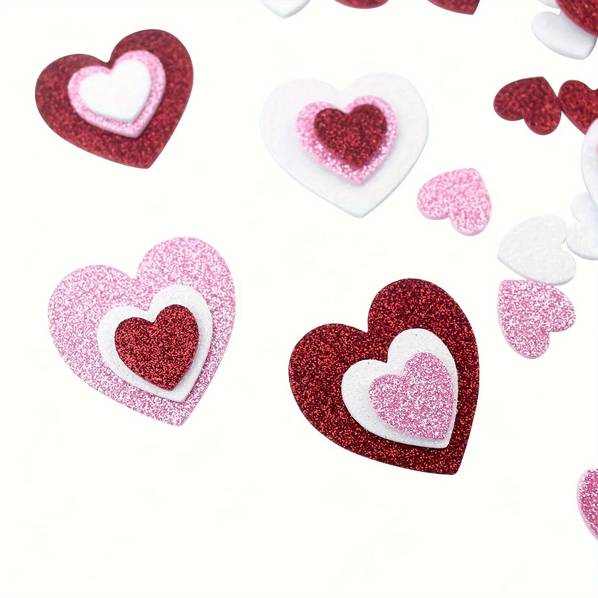 Foam Glitter Sticker DIY Love Heart Adhesive Sticker for Gift Box