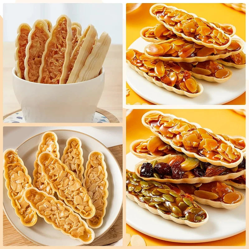 5/10/15pcs Boat Shape Egg Tart Mold Aluminum Cookies Fruit Cake Moulds For Kitchen Pudding Pastry Baking Decorating Tools