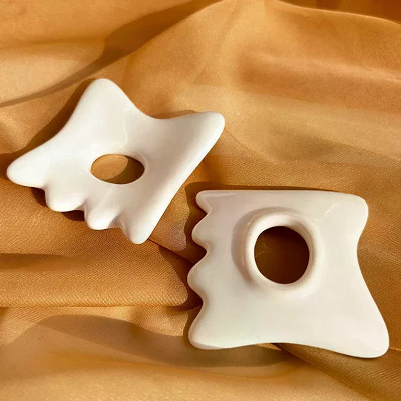 Ceramic Facial Scraping Tool Ceramic Gua Sha Board Anti Aging Facial Skin Care Reducing Dark Circles Removal Wrinkle