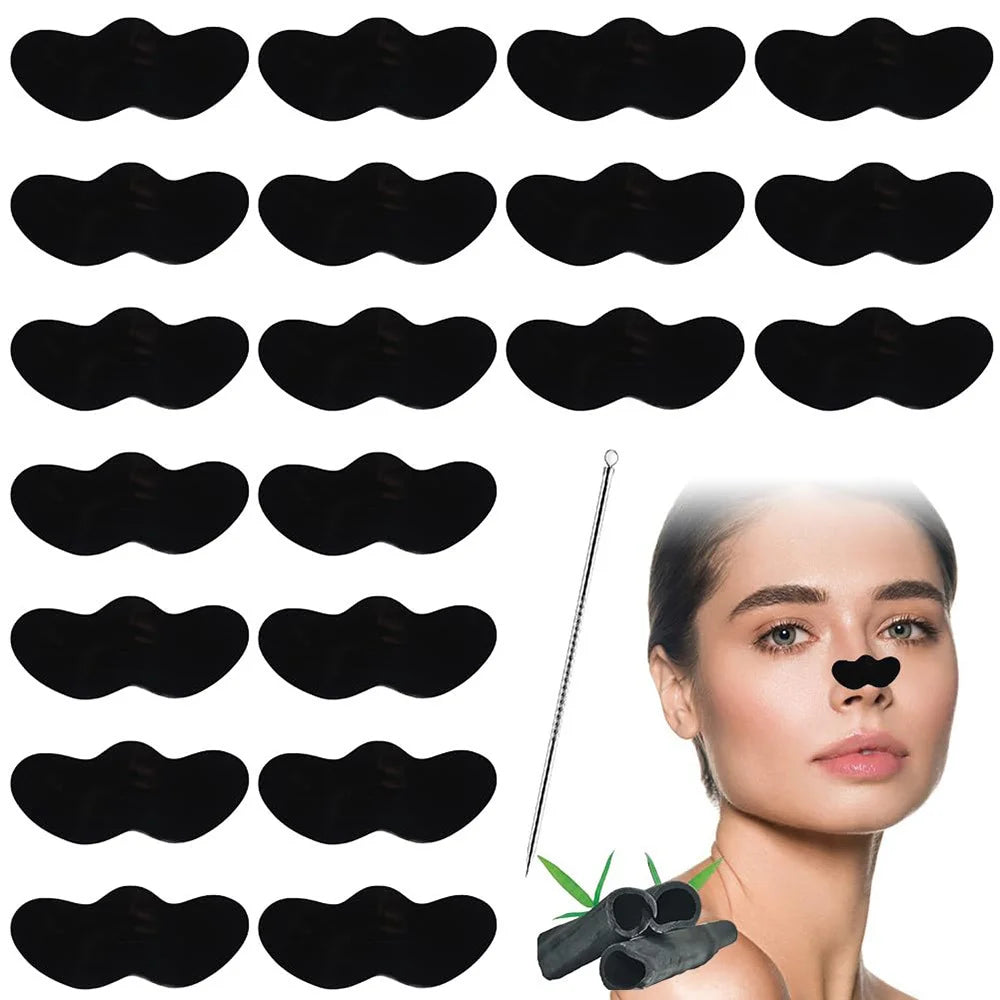 10/20/50/100PCS Nose Blackhead Remover Mask Shrink Pore Acne Treatment Sticker Black Dots Strips Nose Deep Cleansing Skin Care