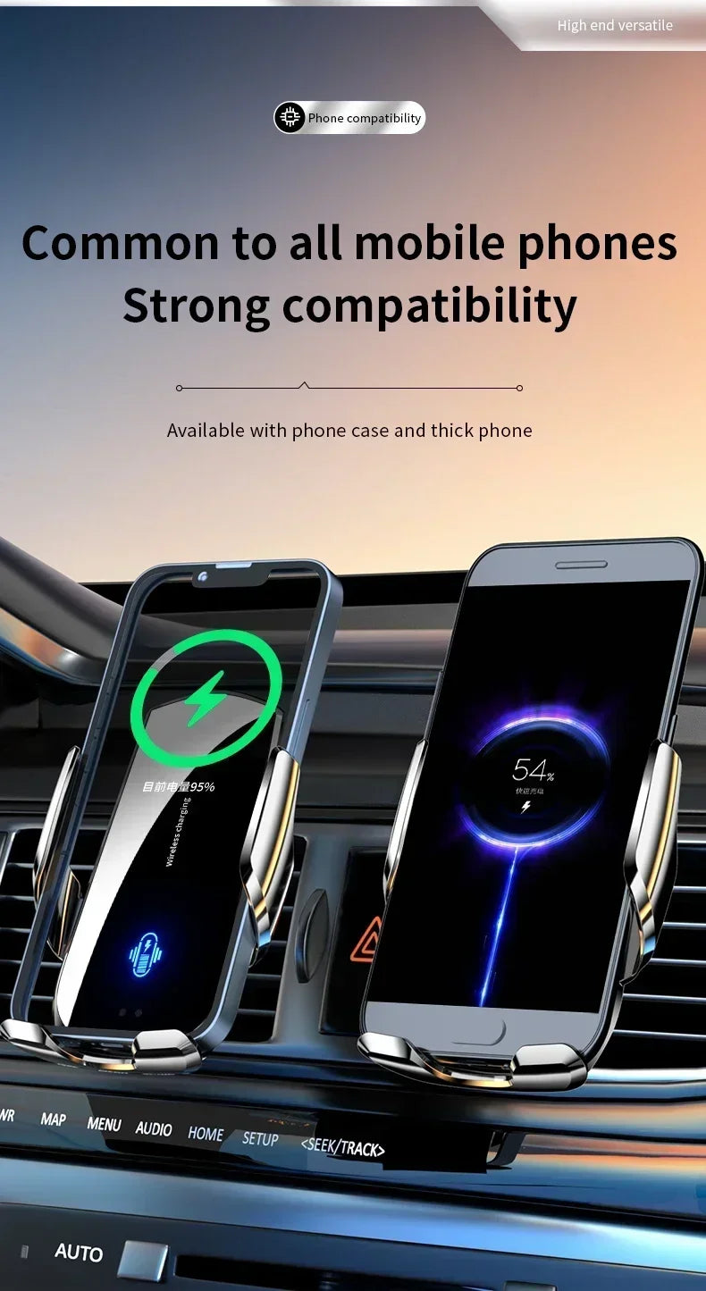 Car Air Vent Wireless Charger Car Phone Holder Infrared Induction for iPhone15 14 13 12 Samsung Xiaomi Fast Charging Station