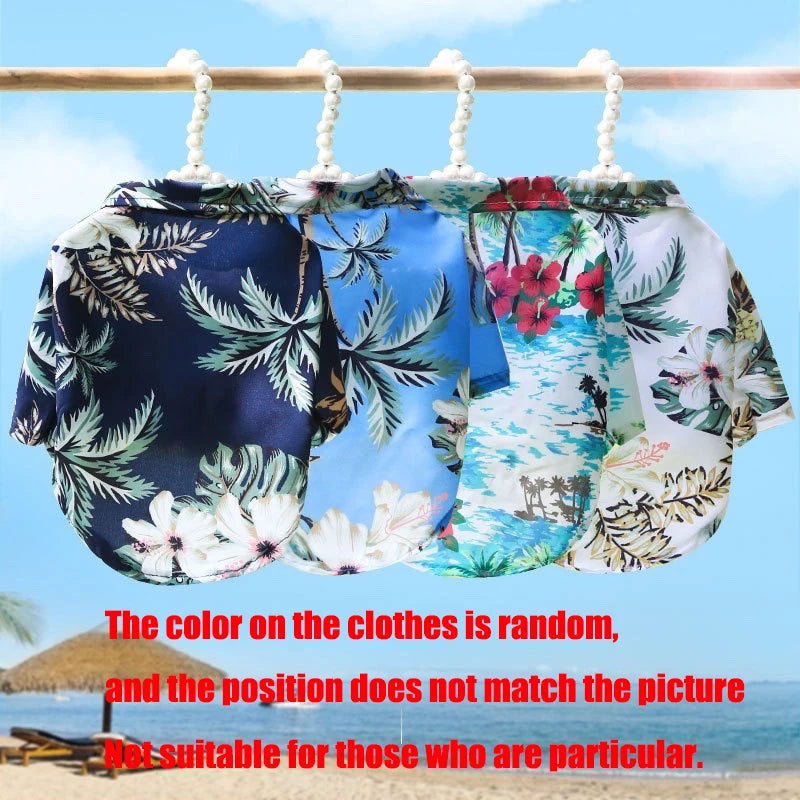 Hawaiian Style Pet Dog Clothe Summer SandBeach Dog Shirts