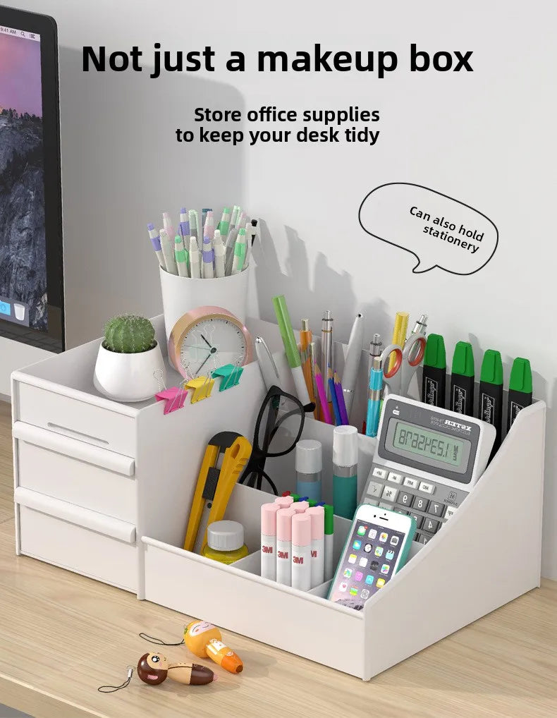 Plastic Drawer Style Makeup Storage Organizer Cosmetic Storage Box Classification Rack Bathroom Bedroom Desk Organizer