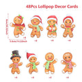 48pcs Ghost Lollipop Holder Happy Halloween Lollipop Cute Decoration Paper Card Trick Or Treat Candy Pack Halloween Party