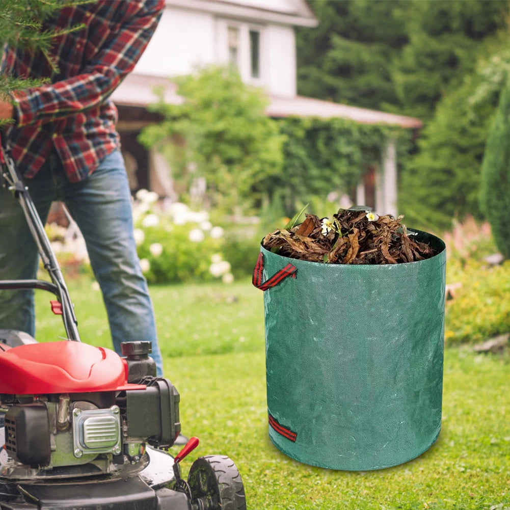 120L-500L Waterproof Large Capacity Leaf Sack, Yard Waste Collection Storage Container for Garden Lawn Outdoor