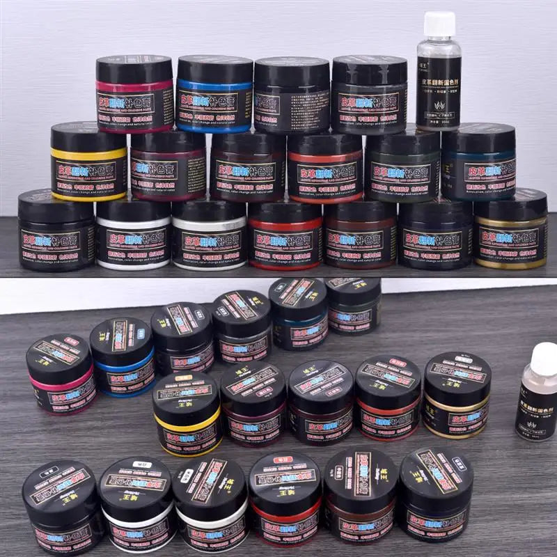 50ml Leather Paint Shoe Cream Coloring Leather Dye Repair Restoration Colors Change Paints For Bag Sofa Car Seat Scratch Brown