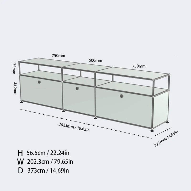 Corner TV Stand Storage Cabinet Metal Display Shelf Living