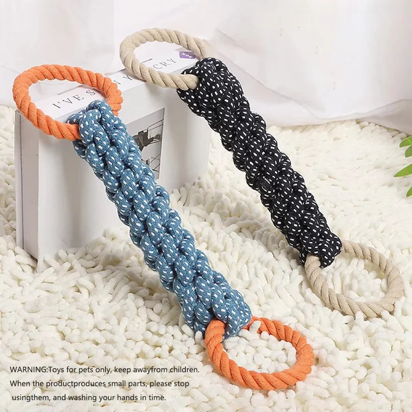 1PC Handwoven Pet Dog Toy for Teeth Cleaning And