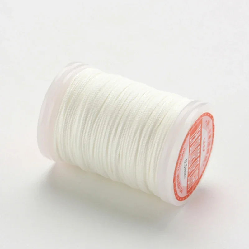 hilo elástico costura Waxed Thread Accessories Leather Craft Sewing Thread Round Waxed Thread Polyester Cord Wax Coated Strings