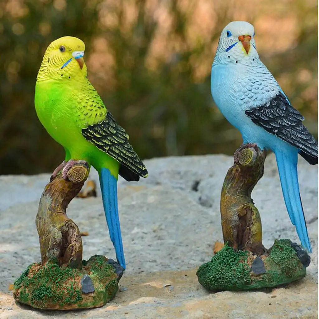 Resin Parrot Statue, Tropical Bird Figurines for Home Decor, Gift for Parrot