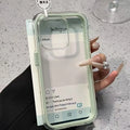 Luxury Candy Color Frame Clear Back Phone Case For iPhone 17 Air 16 15 14 13 12 18 Pro Max Plus Acrylic Shockproof Bumper Cover