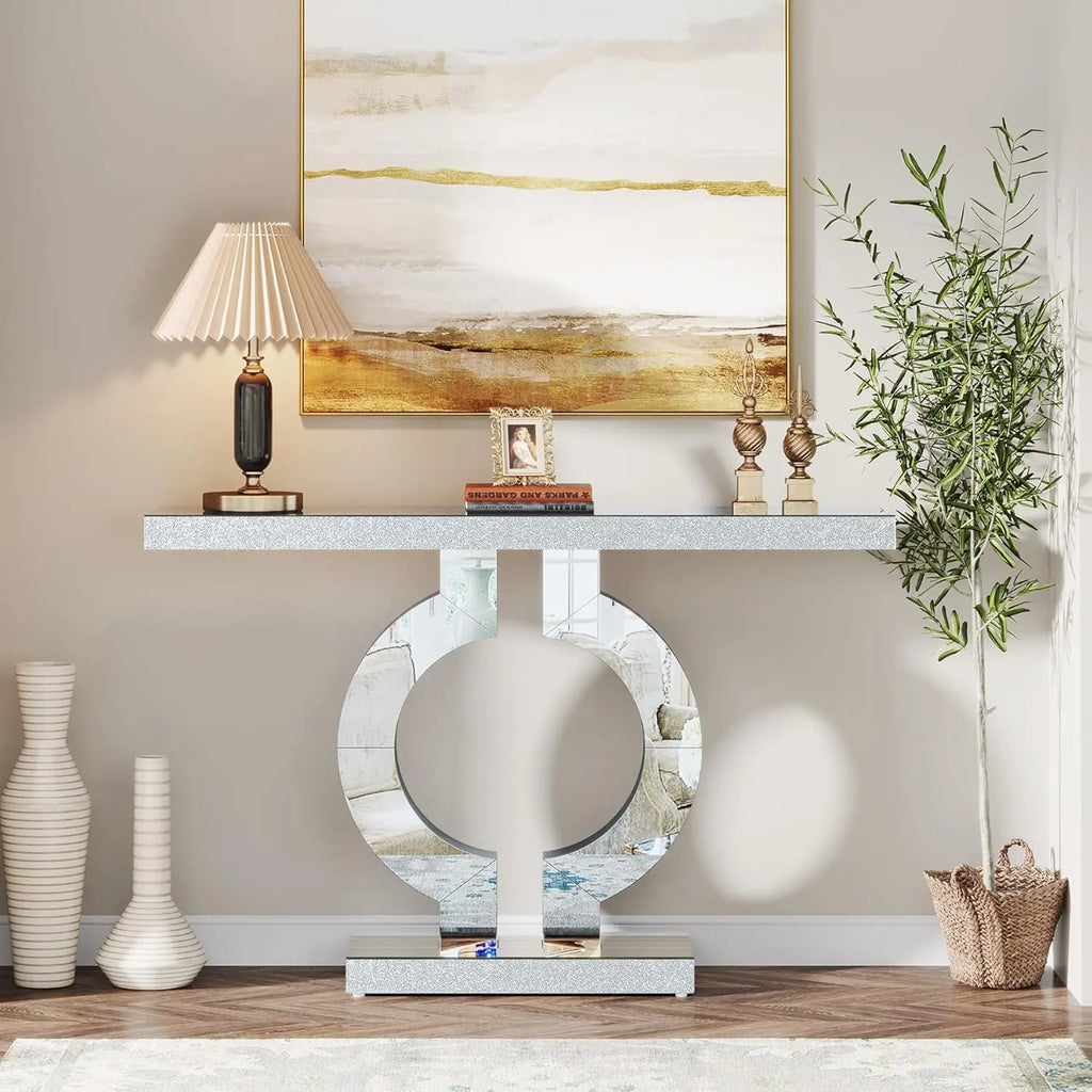 Tribesigns 43.3-Inch (110cm)Mirrored Console Table
