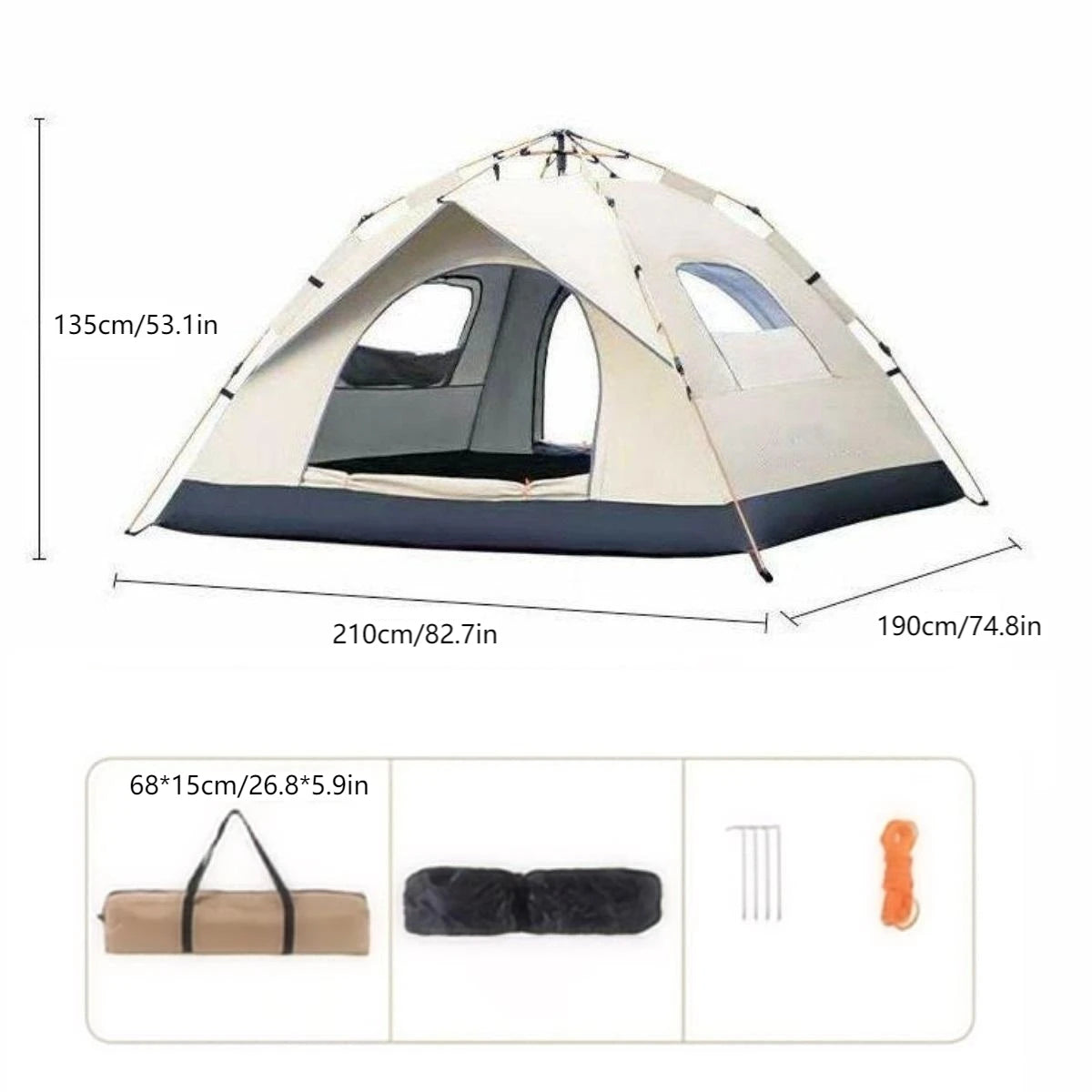 Outdoor Shelter Sunshade Self-Driving Travel Camping Tent Reactive Outdoor