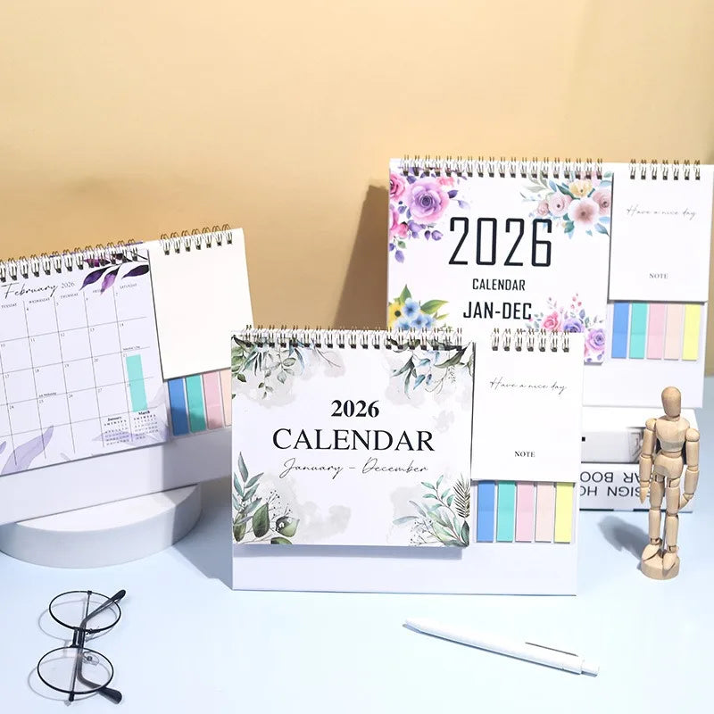 2026 Calendar Planner Multifunctional Health Tracker Daily Schedule Motivational All-Purpose Office Home Student Desk Organizer