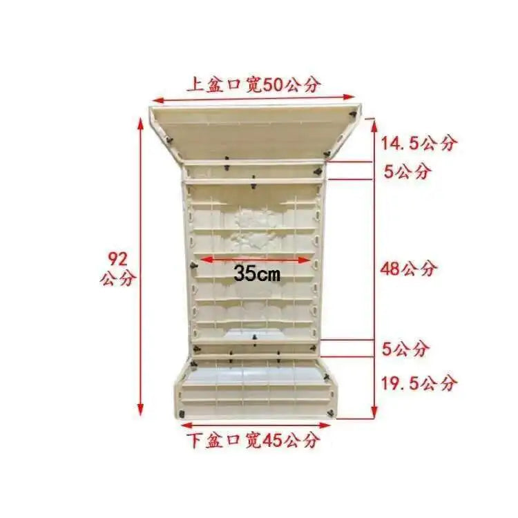 Plastic Thickened ABS Flowerpot Mold Cement Mold for Garden Balcony Fence Square Column Pier Roman Column Concrete Bonsai Mold