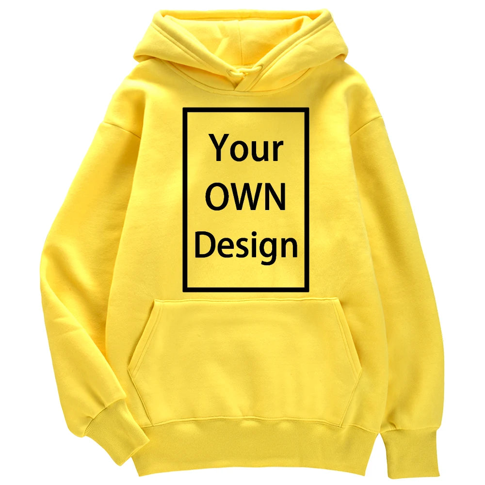 Your OWN Design Brand Logo/Picture Custom Men Women DIY Hoodies Sweatshirt Casual Hoody Clothing 14 Color Loose Fashion New 2023