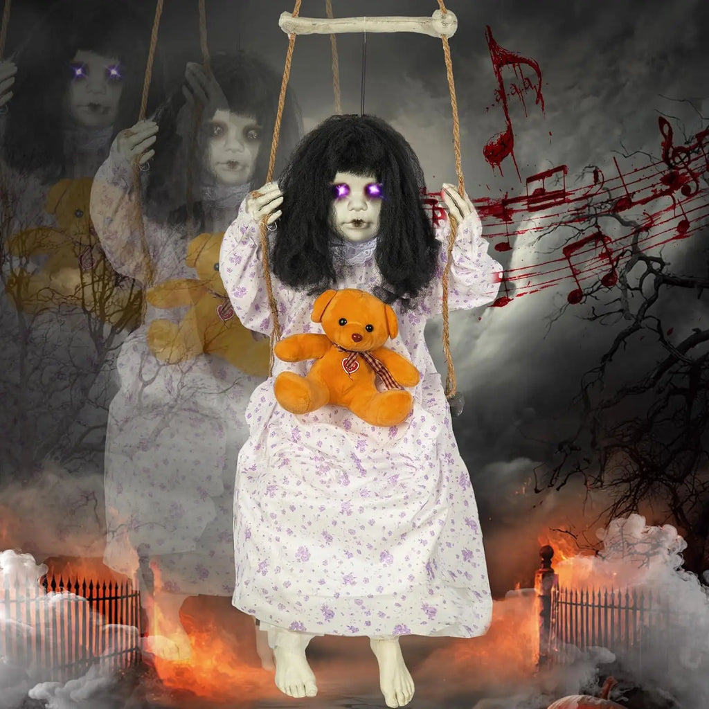 Animated Halloween Witch, Sound and Motion Activated