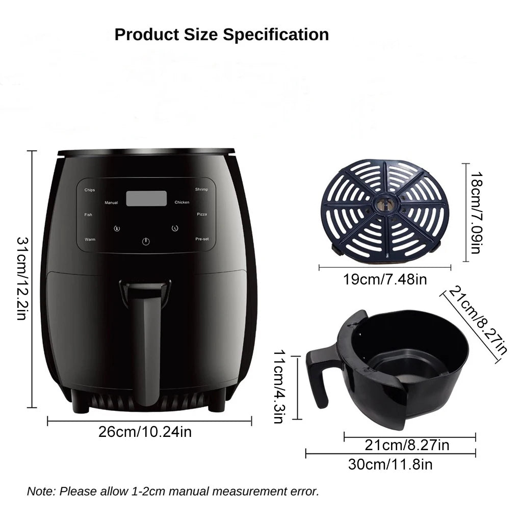 6L Air fryer Multi-functional intelligent touch screen oven Large