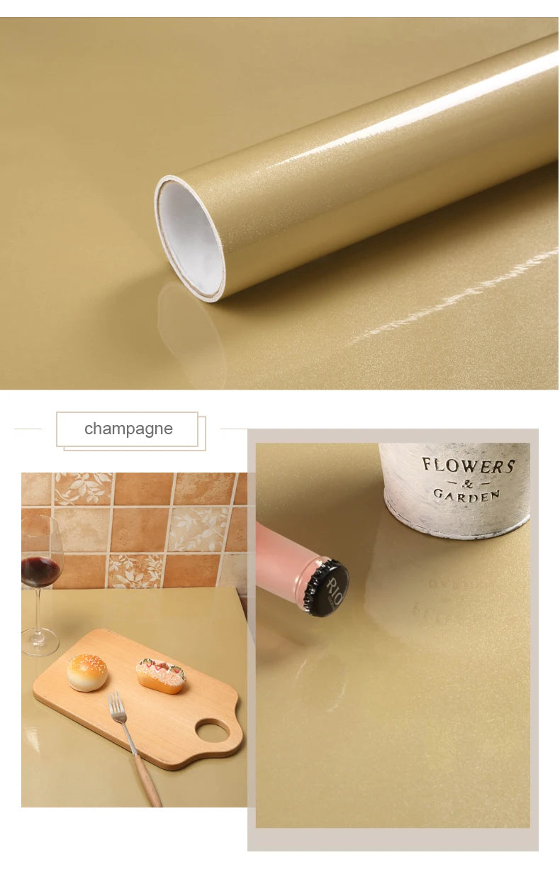 PVC DIY Waterproof Oil-proof Wall Stickers Self-Adhesive Marble Wallpaper Cabinets Countertop Bathroom Desktop Renovation Films