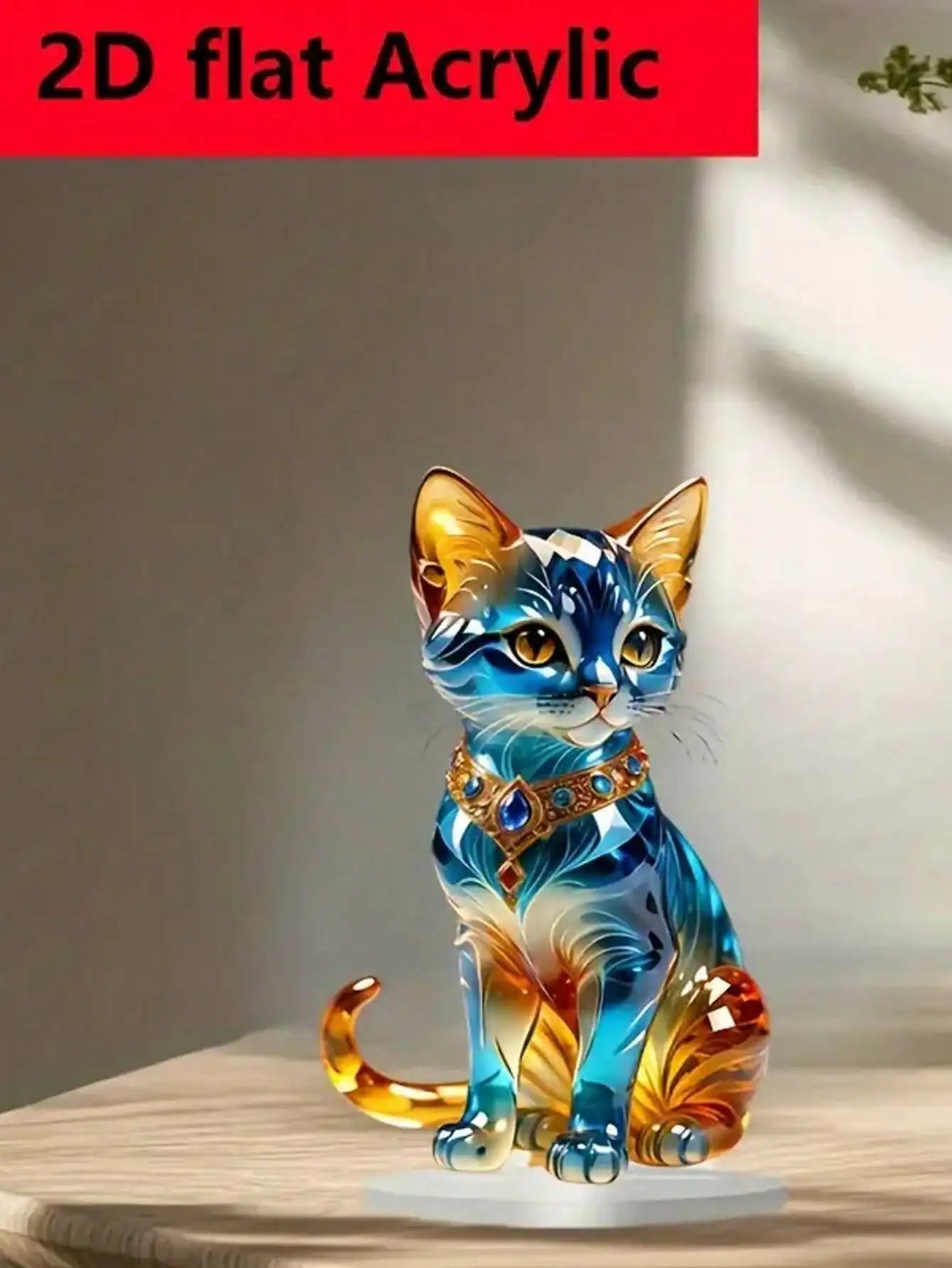 Artistic Crystal Cat Sculpture 1 Cute Home Desktop Decoration Ideal Gift for Family And Friends Suitable for Bedroom Decor